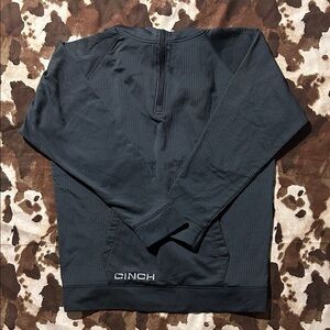 Cinch Textured Quarter Zip Pullover Sweatshirt M